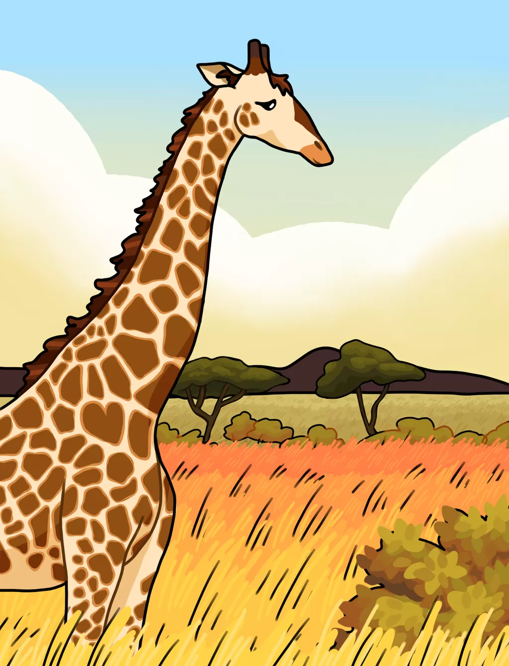 Illustrasjon av giraff